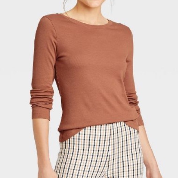 a new day Tops - Women's Long Sleeve Ribbed T-Shirt - A New Day XS